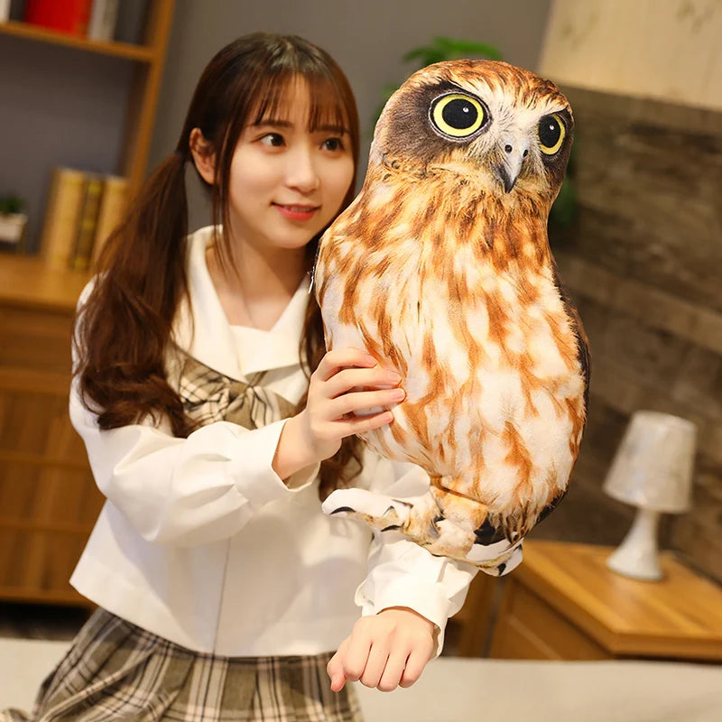 50CM Simulation Plush Owl Pillows Plush toys Soft Stuffed Animals Shell Unstuffed Bird Skins Sofa Decor Cartoon Toy