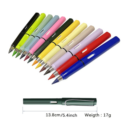 12 Color Eternal Pencils - Kawaii No Ink Sketching Supplies