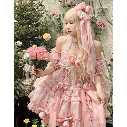 New Original Japanese Harajuku Pink Dress - Kawaii Lolita JSK