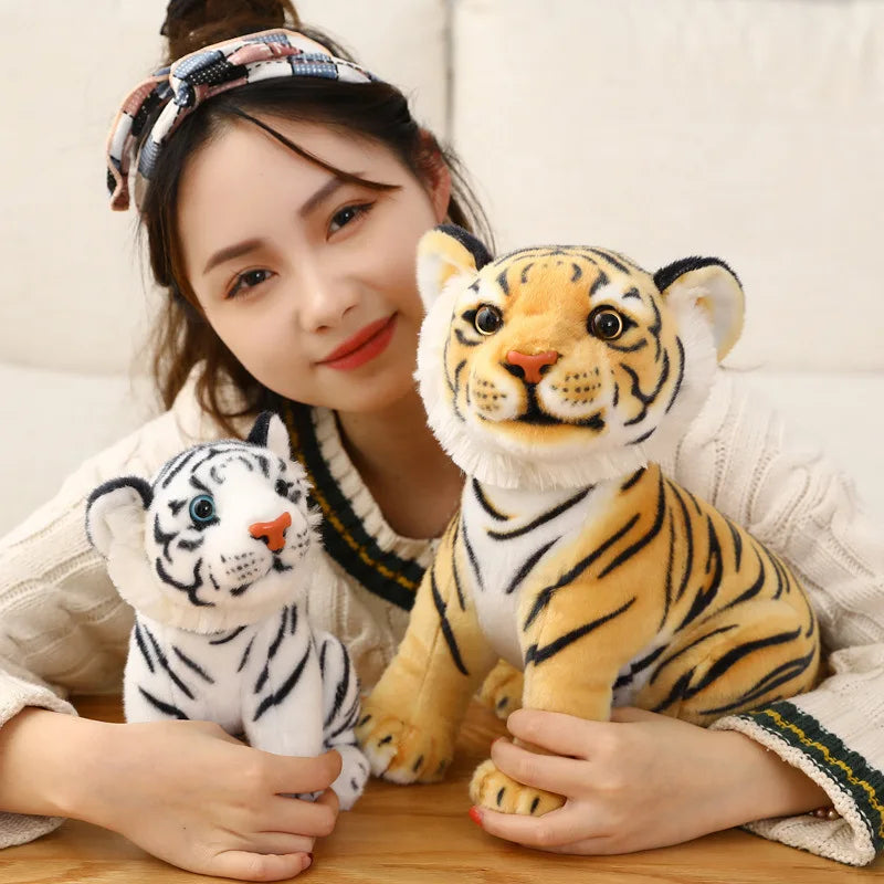 23cm Baby Tiger Plush Toy - Soft Stuffed Wild Animal Pillow for Kids