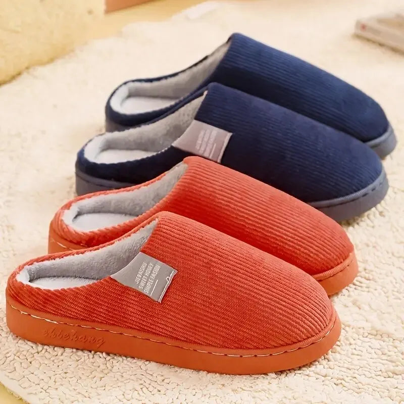 Plush Anti-Slip Home Thick Slippers - Warm Winter Comfort