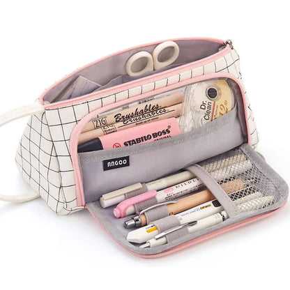 Colored Pencil Case - Kawaii Large Capacity School Stationery Pouch