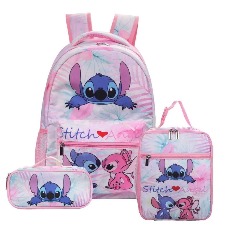 Stitch Primary School Bag Children's Cartoon Backpack Backpack Boys Girls Anime Kawaii Cartoon School Bag Mochila - Kawaiioo