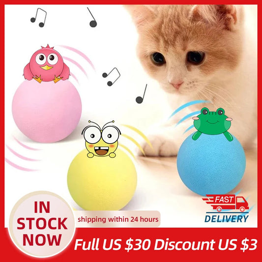 Plush Cat Toy Ball - Interactive Toy for Pets