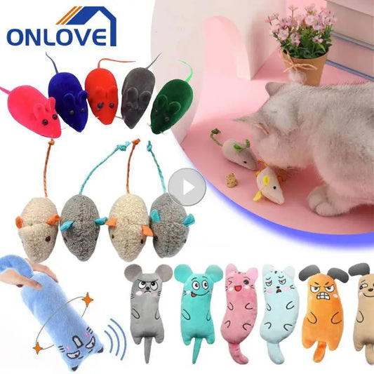 Plush Mouse Cat Toy - Cute, Bite-Resistant Interactive Toy for Kittens