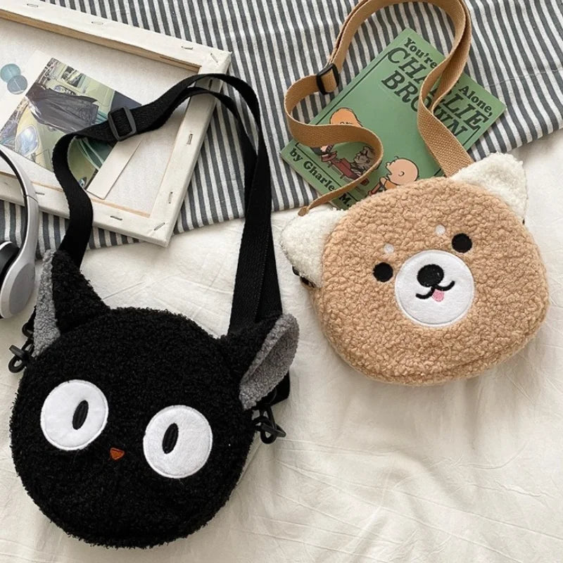 Japanese Style Kawaii Plush Shoulder Bag – Cartoon Crossbody Bag for Women - Kawaiioo