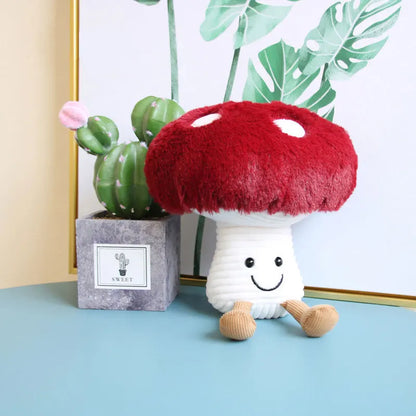 Mushroom Plush Pillow - Soft Stuffed Toy & Office Decor - Kawaiioo