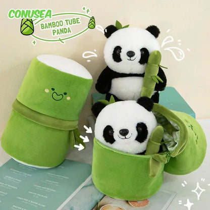 Kawaii Bamboo Panda Plush Doll - Soft Stuffed Toy for Kids & Gifts