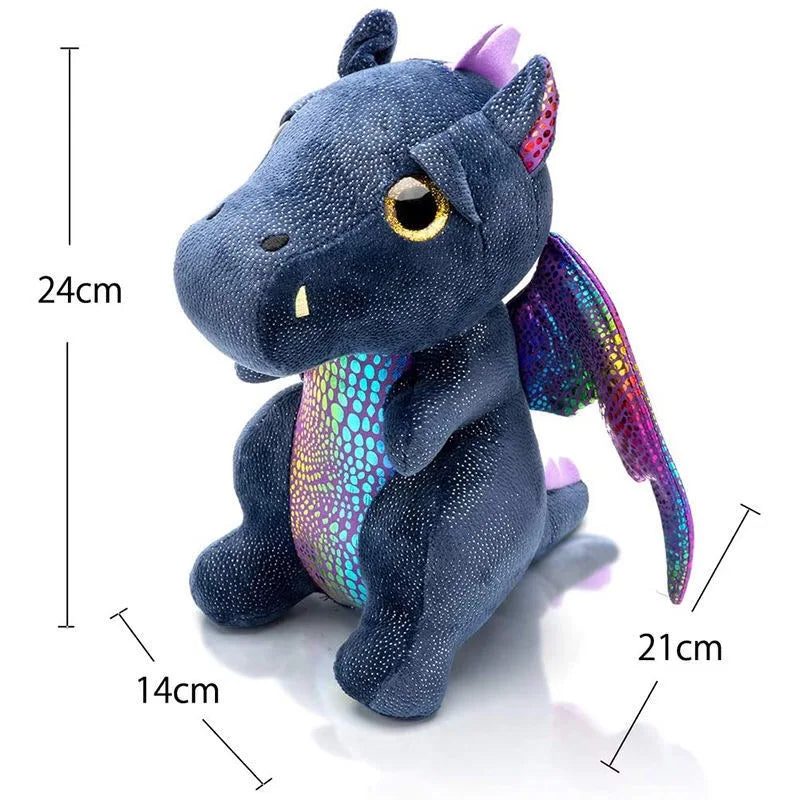 24cm Flying Dragon Plush Toy - Kawaii Dinosaur Doll for Kids