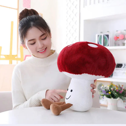 Mushroom Plush Pillow - Soft Stuffed Toy & Office Decor - Kawaiioo