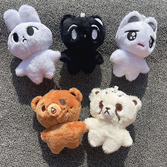 Kpop Cartoon Cheetah Plush Keyrings - Doyoung, Mark, Taeyong