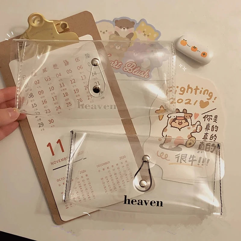 Ins Transparent Pencil Case - Kawaii Makeup & Stationery Holder