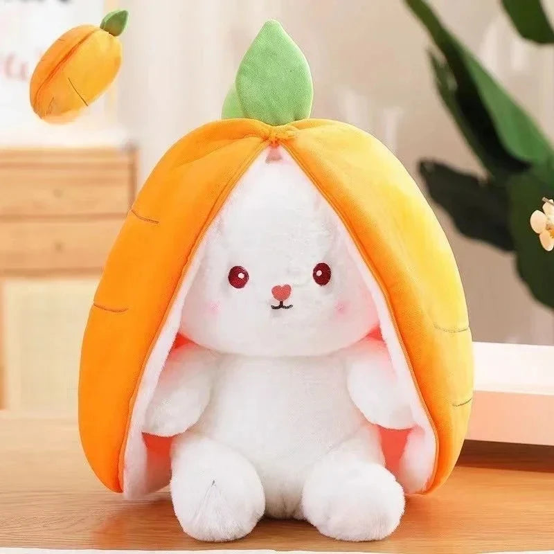 Fruit Bunny Plush Toy - Cute Carrot & Strawberry Rabbit Plush for Kids - Kawaiioo