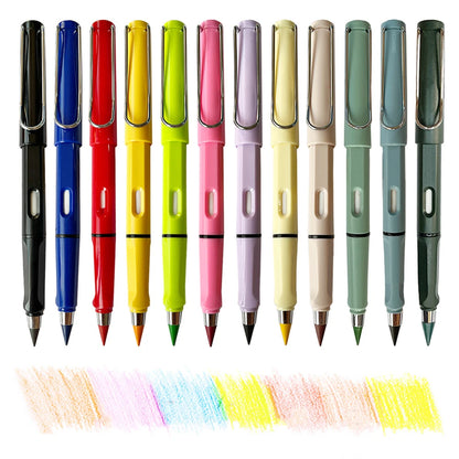 12 Color Eternal Pencils - Kawaii No Ink Sketching Supplies