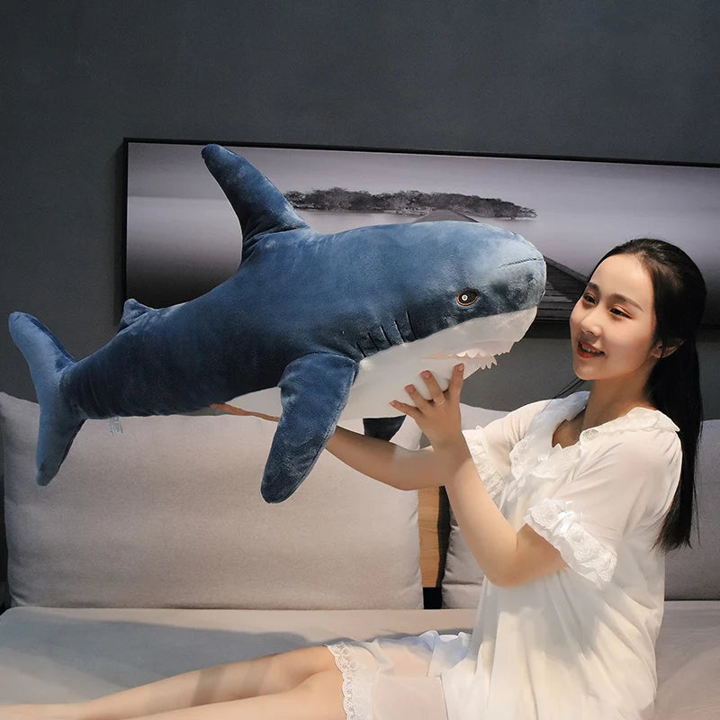 Stuffed Shark Plush Toy - 45/60cm Funny Sleeping Pillow for Kids