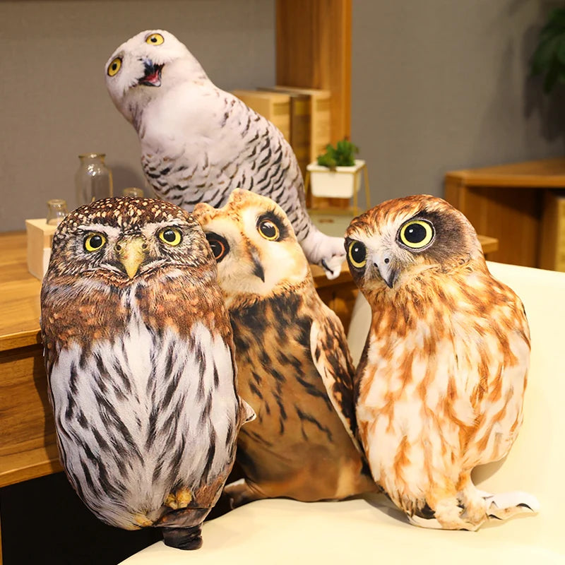 50CM Simulation Plush Owl Pillows Plush toys Soft Stuffed Animals Shell Unstuffed Bird Skins Sofa Decor Cartoon Toy