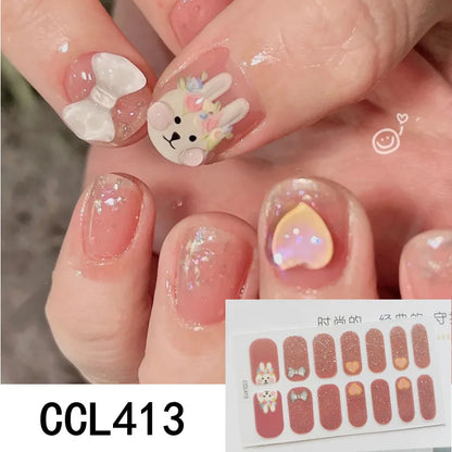 Kawaii 3D Nail Art Stickers - Detachable Nail Decals & Decorations - Kawaiioo