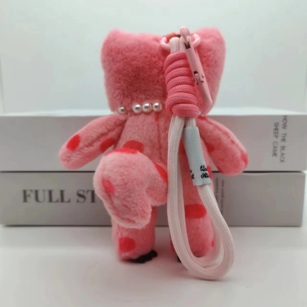 Pink Cat Plush Keychain - 15cm Kawaii Cute Soft Keyring Accessory