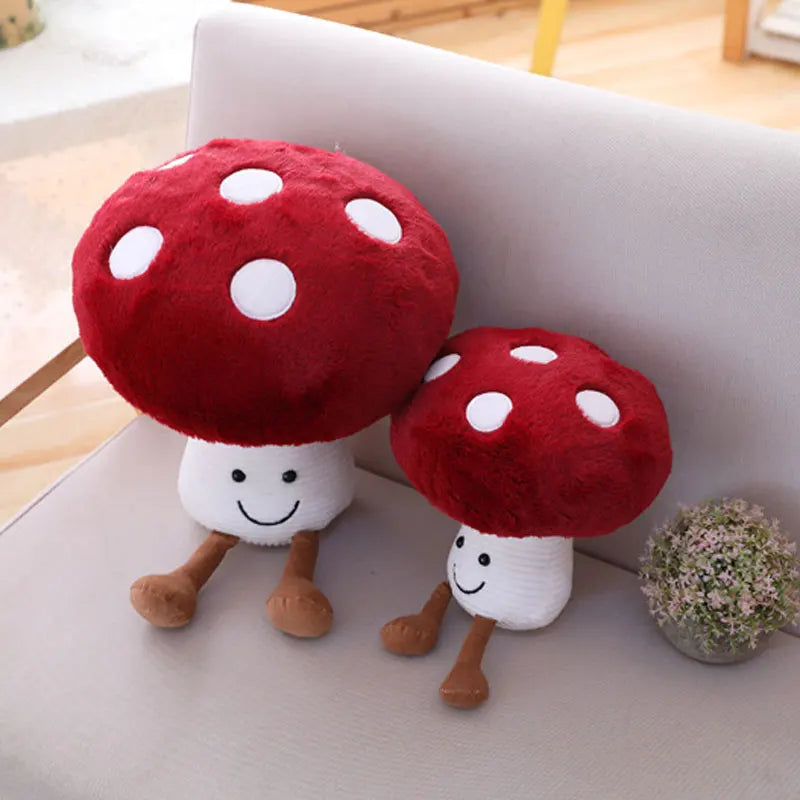 Mushroom Plush Pillow - Soft Stuffed Toy & Office Decor - Kawaiioo