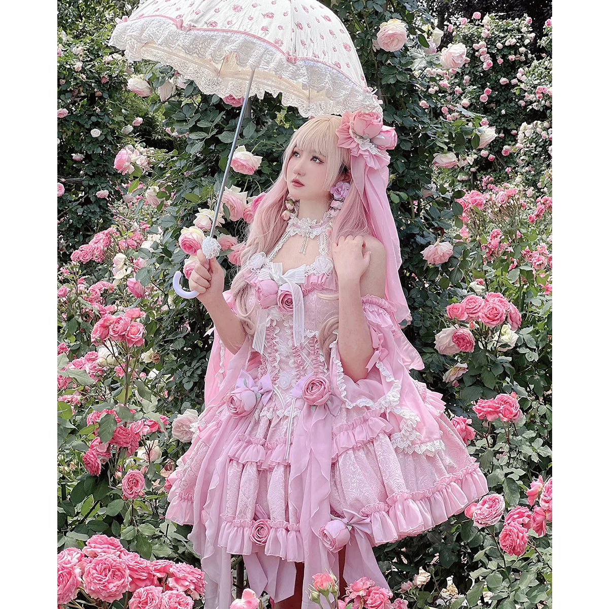 New Original Japanese Harajuku Pink Dress - Kawaii Lolita JSK