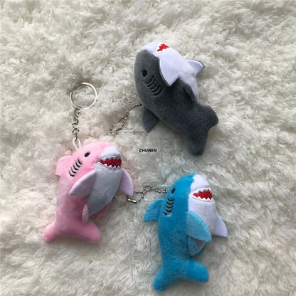 Cute Plush Shark Key Chain - Soft Stuffed Animal in 3 Colors