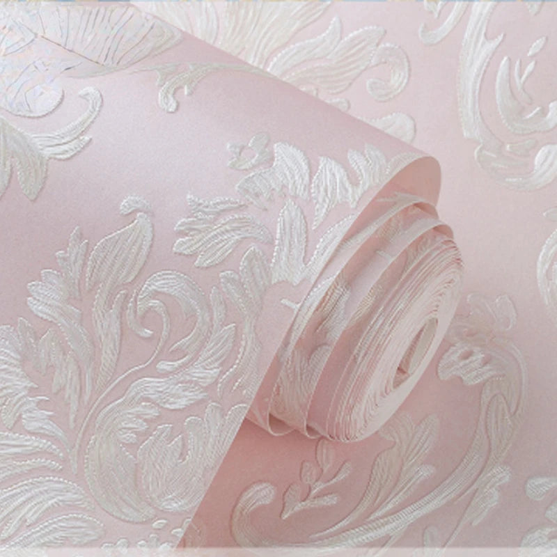 Pink 3D Floral Wallpaper | Girls Bedroom Wall Contact Paper