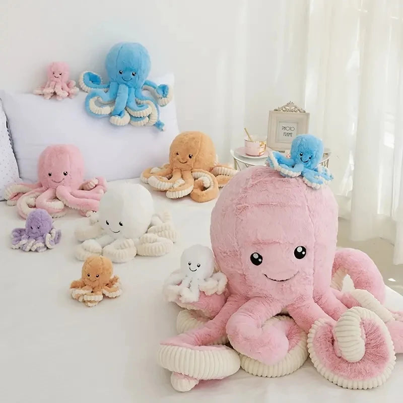 Kawaii Octopus Plush Pendant - 2 Sizes, Soft Stuffed Animal - Kawaiioo