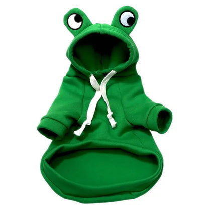 Pet Clothing - Autumn/Winter Frog Hooded Sweater for Dogs & Cats