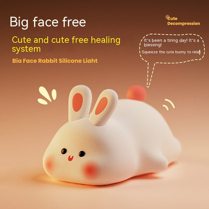 LED Night Light Touch Sensor - Rabbit Silicone Lamp, Cute Kids Decor